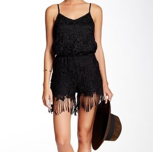 Knit lace romper